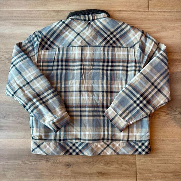 NWT Scotch & Soda Men’s Flannel Eisenhower Jacket Large Tan Multicolor - Picture 5 of 6